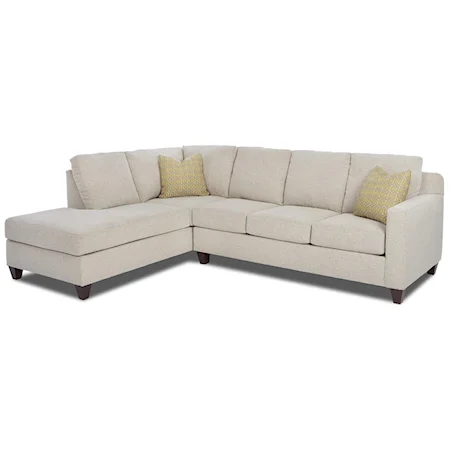 Contemporary 2-Piece Sectional with Left Arm Facing Sofa Chaise